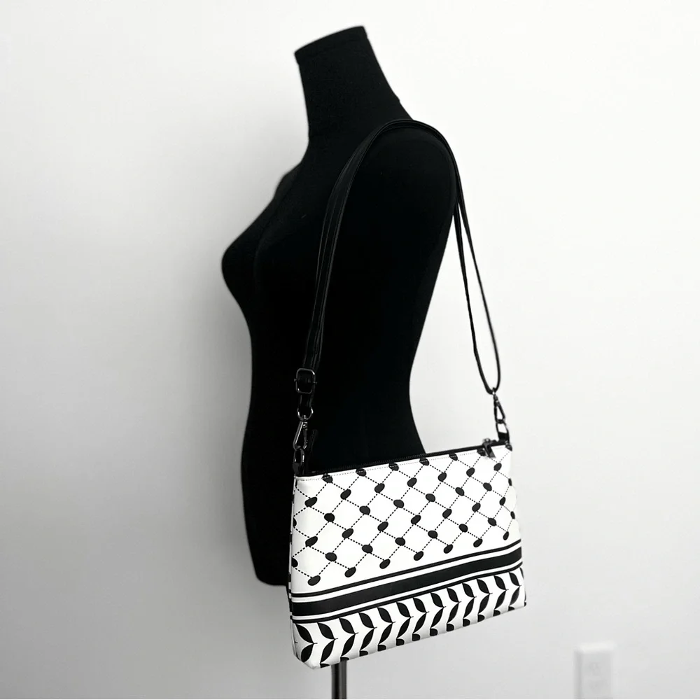 Keffiyeh Shoulder/Crossbody Bag with Adjustable Strap • Free Palestine - Picture 6 of 8